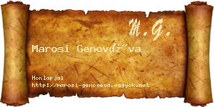 Marosi Genovéva névjegykártya